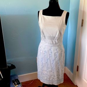Adorable vintage dress  from Talbots - pencil skirt- blue size 8